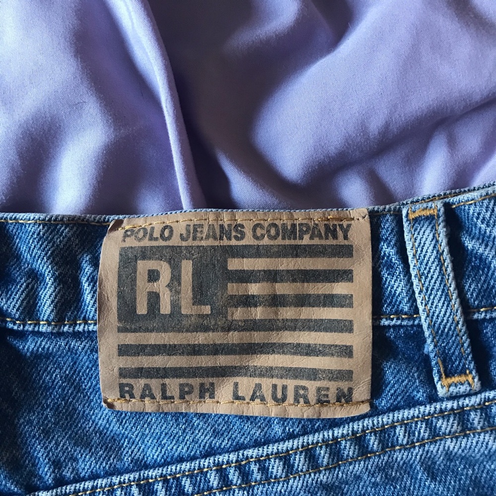 Polo Ralph Lauren high waisted dark wash shorts